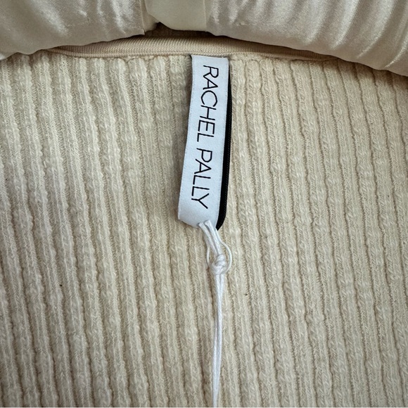 NWT Rachel Pally Tess Cardigan Sweater XL Oatmeal tan beige neutrals ribbed - Picture 3 of 9